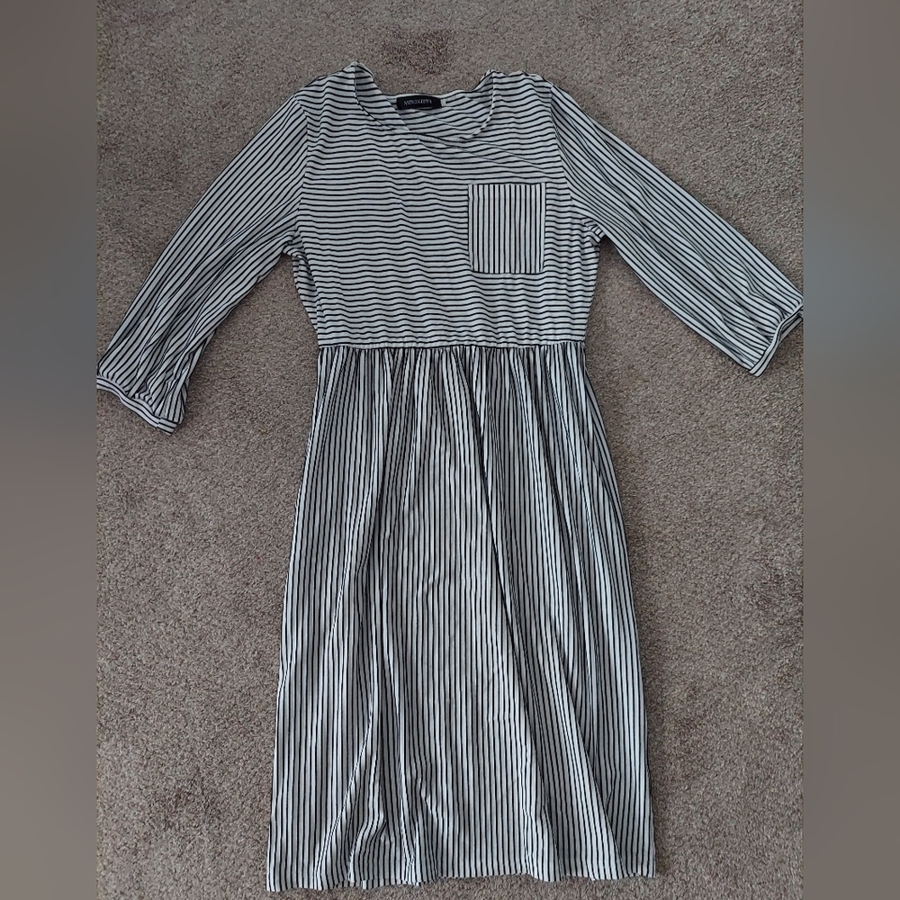 Meroketty stripe pocket dress